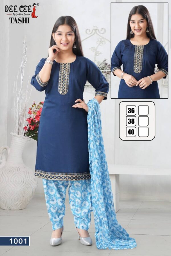 Deecee Tashi Vatican Embroidered Kurti Bottom With Dupatta Catalog Wholesale Collection Exporter - Image 3