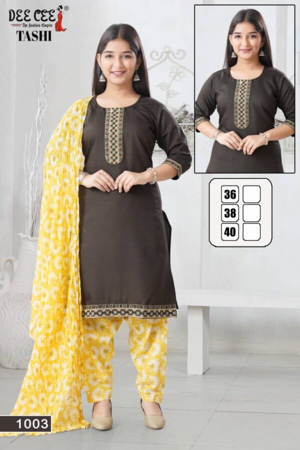Deecee Tashi Vatican Embroidered Kurti Bottom With Dupatta Catalog Wholesale Collection Exporter - Image 5