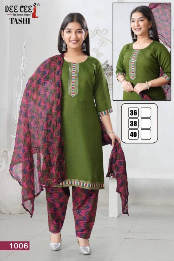 Deecee Tashi Vatican Embroidered Kurti Bottom With Dupatta Catalog Wholesale Collection Exporter - Image 6