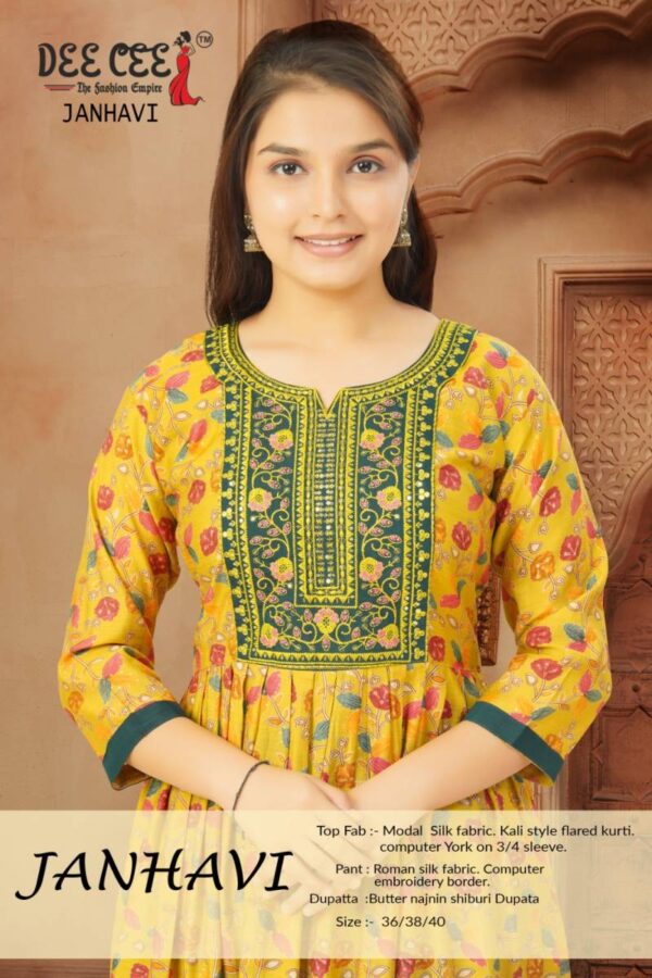 Deecee Janhavi Modal Silk Kurti Bottom With Dupatta Catalog Wholesale Collection Exporter