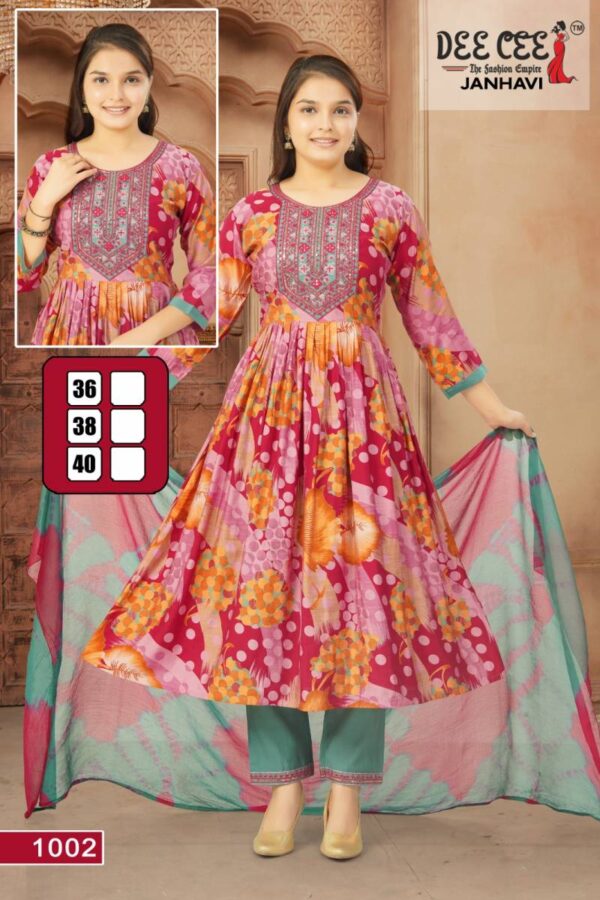 Deecee Janhavi Modal Silk Kurti Bottom With Dupatta Catalog Wholesale Collection Exporter - Image 4