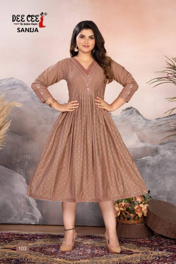 Deecee Sanija Roman Silk Flair Kurti Catalog Wholesale Collection Exporter - Image 2