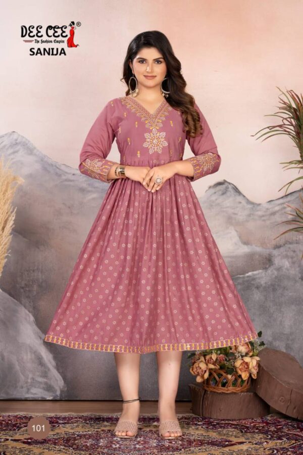 Deecee Sanija Roman Silk Flair Kurti Catalog Wholesale Collection Exporter - Image 4