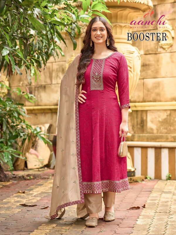 Aanchi Booster Fancy Flair Kurta Set Catalog Wholesale Collection Exporter - Image 4