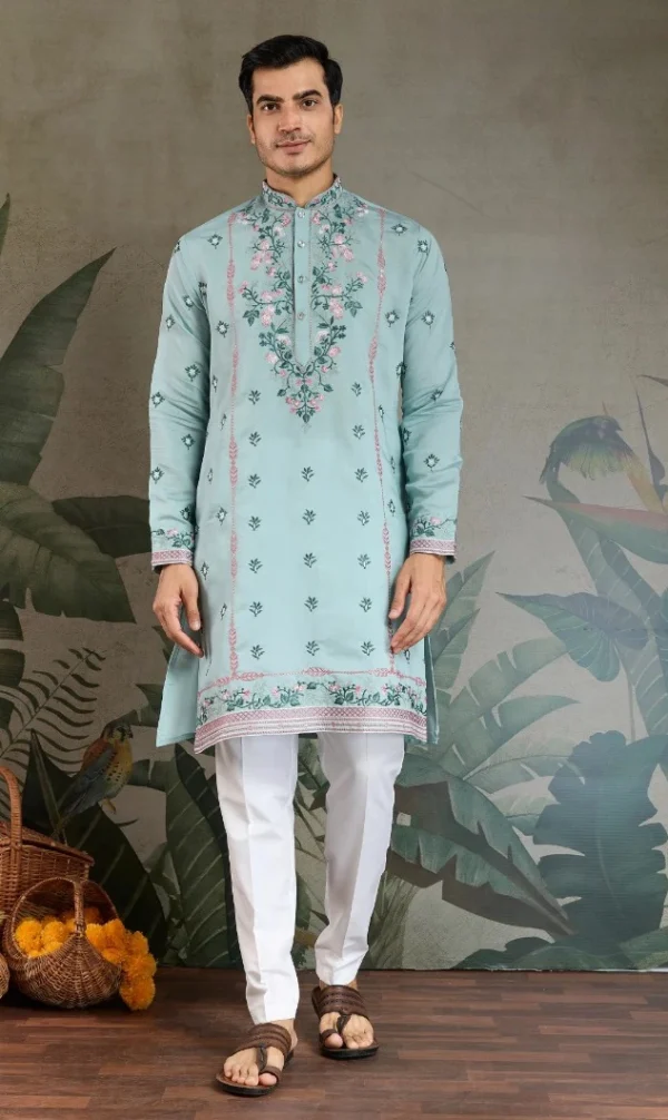 Shubhvastra The Fusion Fits 3 Viscose Silk Mens Kurta Catalog Wholesale Collection Exporter