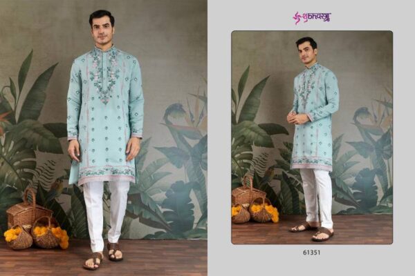 Shubhvastra The Fusion Fits 3 Viscose Silk Mens Kurta Catalog Wholesale Collection Exporter - Image 2