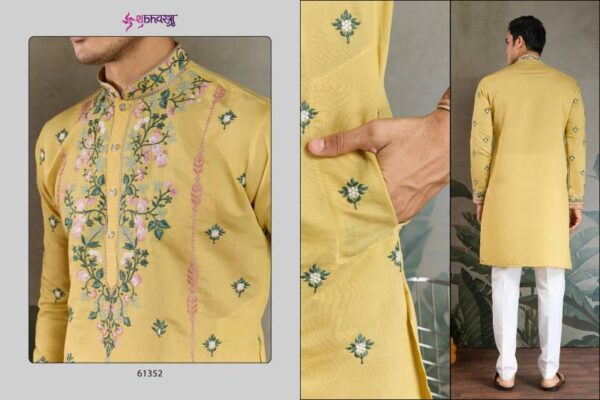 Shubhvastra The Fusion Fits 3 Viscose Silk Mens Kurta Catalog Wholesale Collection Exporter - Image 8