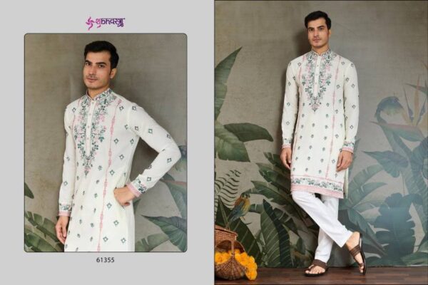 Shubhvastra The Fusion Fits 3 Viscose Silk Mens Kurta Catalog Wholesale Collection Exporter - Image 10