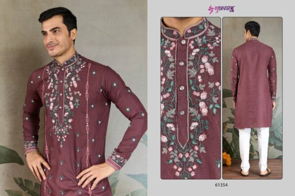 Shubhvastra The Fusion Fits 3 Viscose Silk Mens Kurta Catalog Wholesale Collection Exporter - Image 11