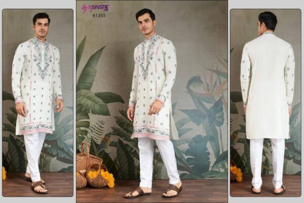 Shubhvastra The Fusion Fits 3 Viscose Silk Mens Kurta Catalog Wholesale Collection Exporter - Image 12