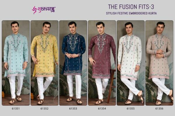 Shubhvastra The Fusion Fits 3 Viscose Silk Mens Kurta Catalog Wholesale Collection Exporter - Image 15