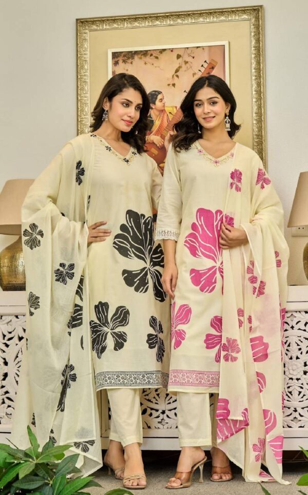 Naisha K 111 Cotton Kurti Bottom With Dupatta Catalog Wholesale Collection Exporter