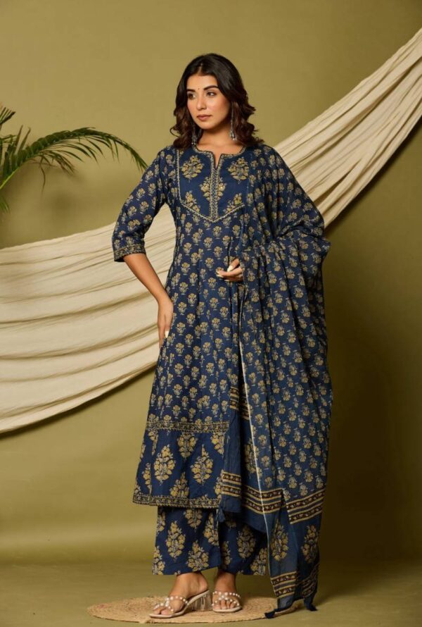 Naisha K 112 Cotton Kurti Bottom With Dupatta Catalog Wholesale Collection Exporter - Image 2