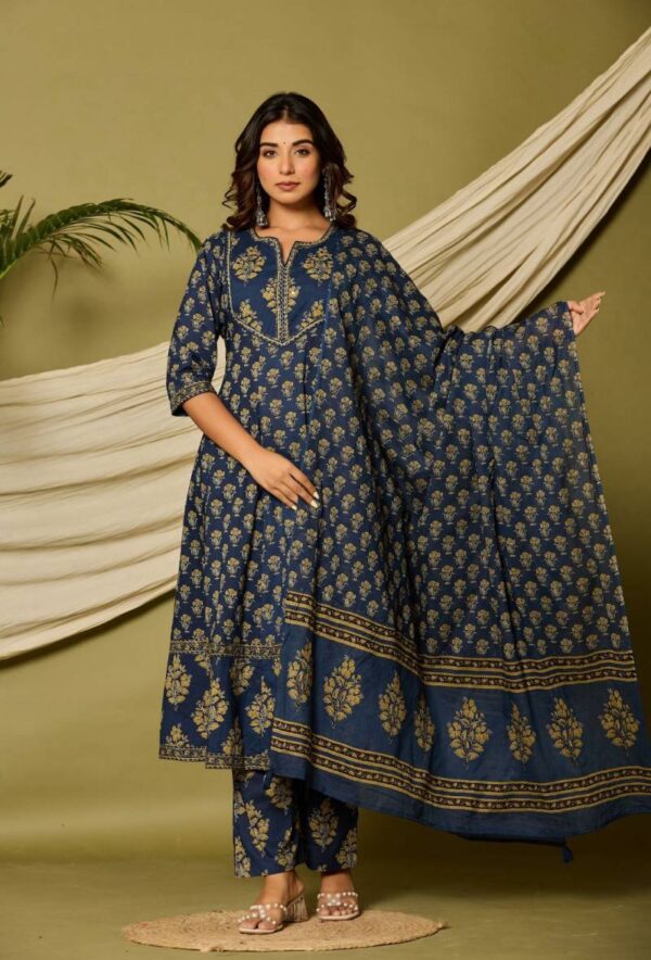 Naisha K 112 Cotton Kurti Bottom With Dupatta Catalog Wholesale Collection Exporter - Image 3