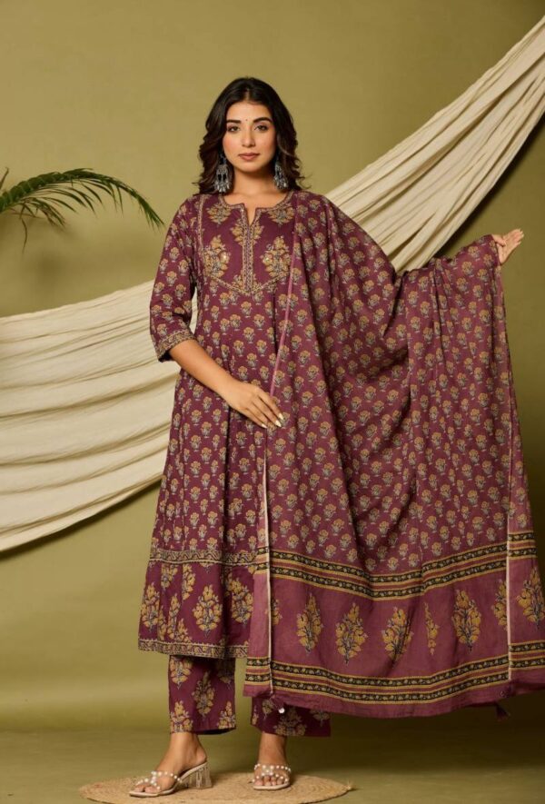 Naisha K 112 Cotton Kurti Bottom With Dupatta Catalog Wholesale Collection Exporter