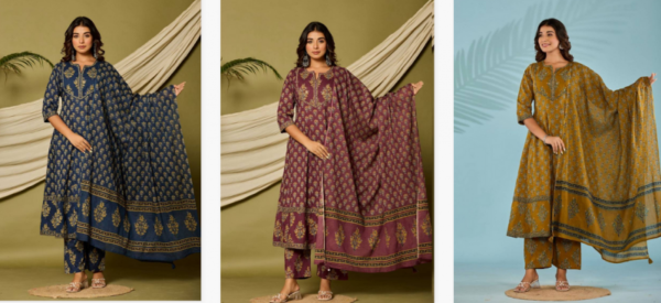 Naisha K 112 Cotton Kurti Bottom With Dupatta Catalog Wholesale Collection Exporter - Image 9