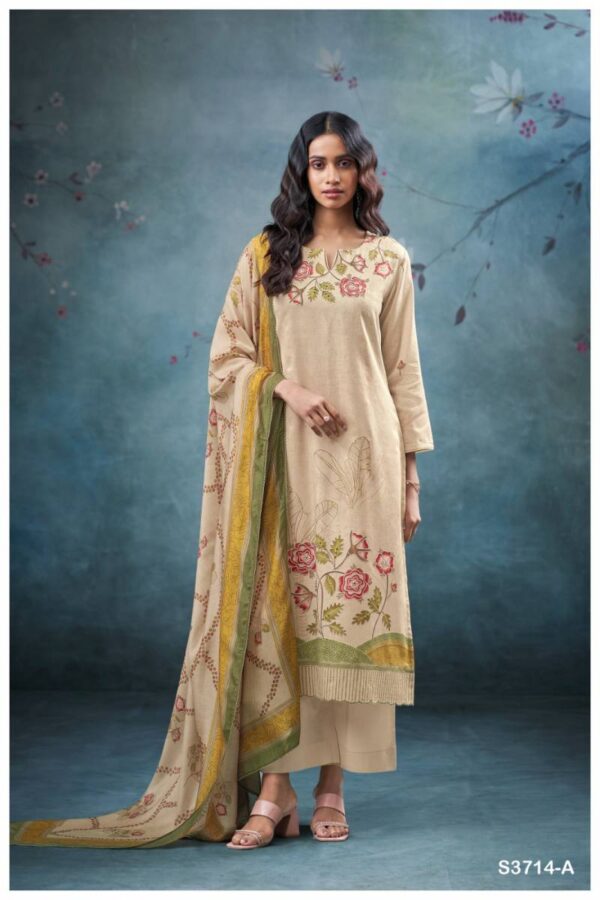 Ganga Winter Cotton Satin Printed Salwar Kameez Catalog Wholesale Collection Exporter - Image 2