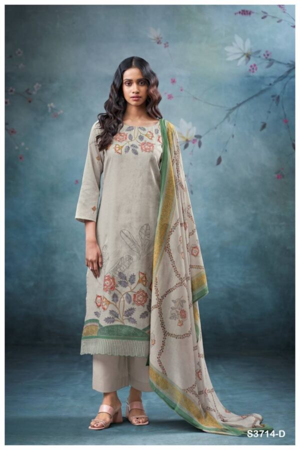 Ganga Winter Cotton Satin Printed Salwar Kameez Catalog Wholesale Collection Exporter - Image 5