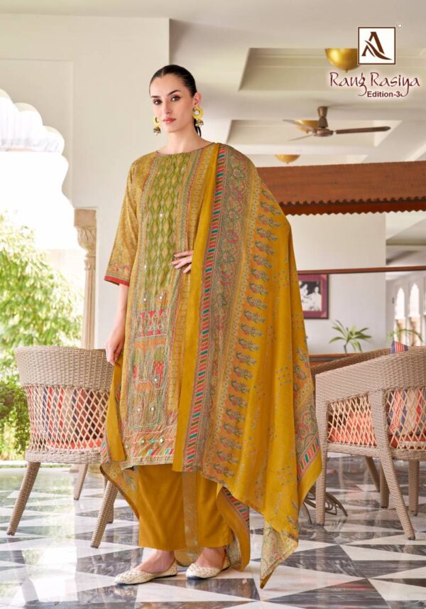 Alok Rang Rasiya Edition 3 Printed Dress Material Catalog Wholesale Collection Exporter - Image 4