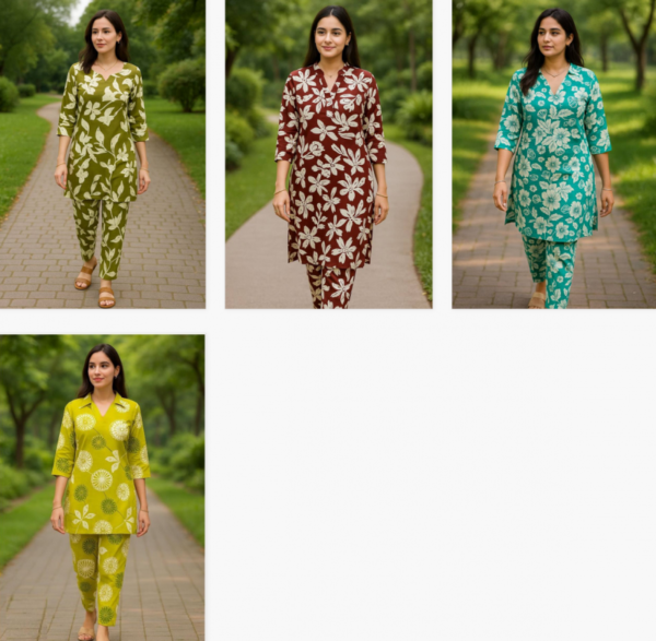 Swara Jaipuri Prints 1 Cotton Co Ord Set Catalog Wholesale Collection Exporter - Image 5