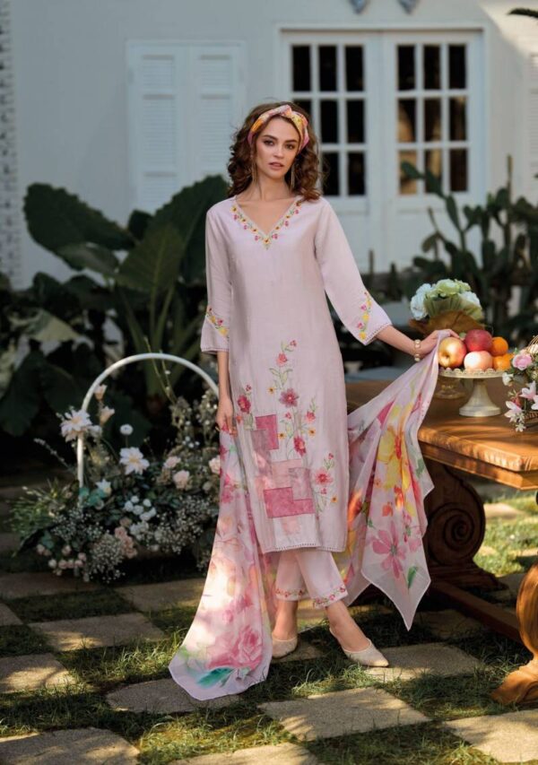 Kailee Voeux Viscose Top Bottom With Dupatta Catalog Wholesale Collection Exporter - Image 3