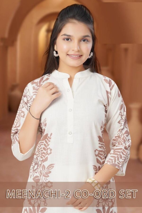 Meenachi 2 Co Ord Set Cotton Slub Digital Printed Western Catalog Wholesale Collection Exporter