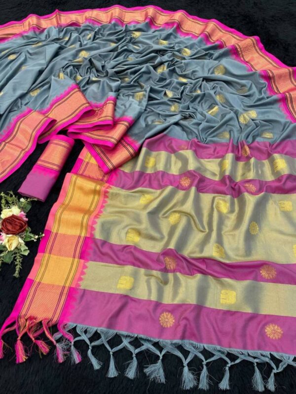 Aab Cotton Paithani 04 Cotton Silk Fancy Saree Catalog Wholesale Collection Exporter