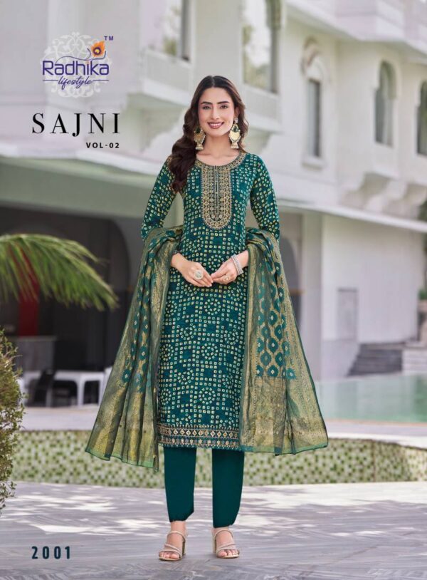 Radhika Sajni Vol 2 Rayon Printed Readymade Catalog Wholesale Collection Exporter - Image 3