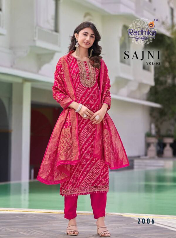 Radhika Sajni Vol 2 Rayon Printed Readymade Catalog Wholesale Collection Exporter - Image 7
