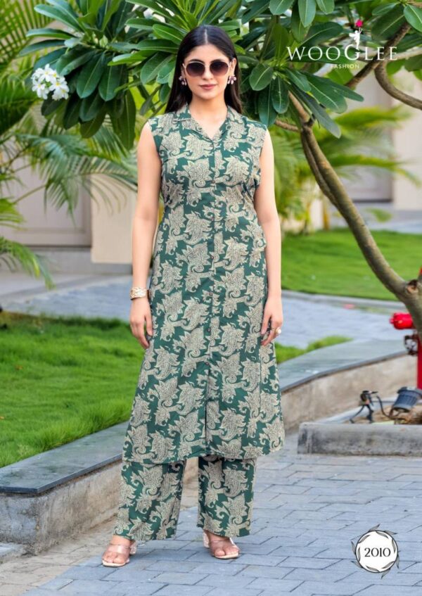 Wooglee Samiksha Vol 2 Rayon Printed Co Ord Set Catalog Wholesale Collection Exporter - Image 4