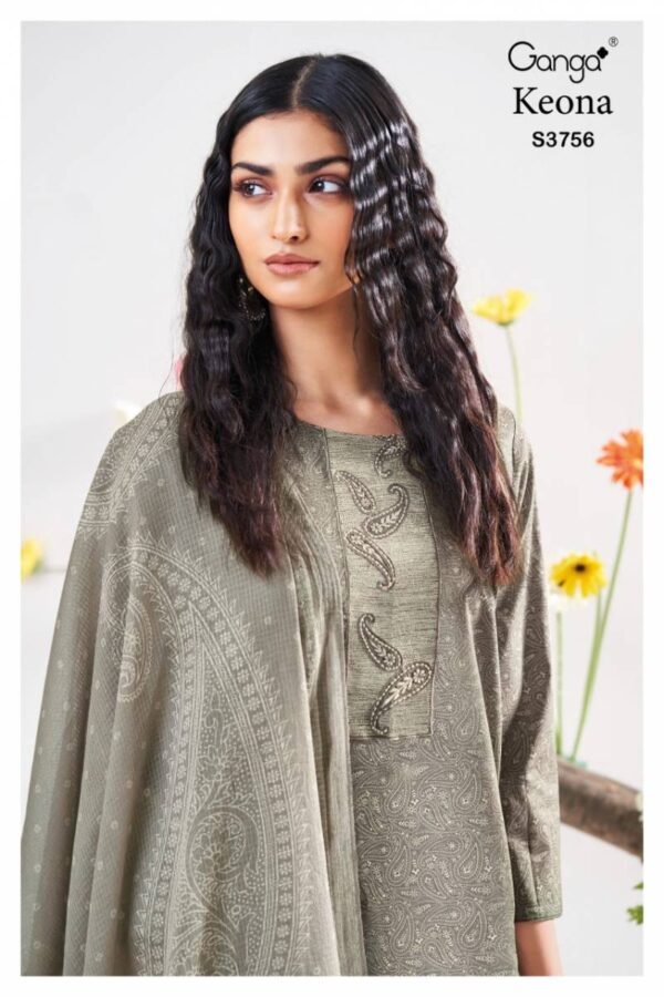 Ganga Keona Cotton Satin Printed Salwar Kameez Catalog Wholesale Collection Exporter