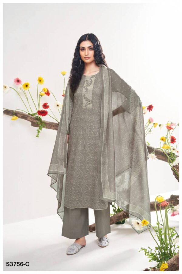 Ganga Keona Cotton Satin Printed Salwar Kameez Catalog Wholesale Collection Exporter - Image 2