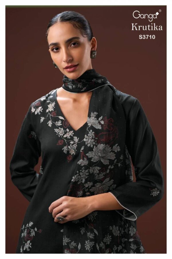 Ganga Krutika Cotton Satin Printed Salwar Kameez Catalog Wholesale Collection Exporter
