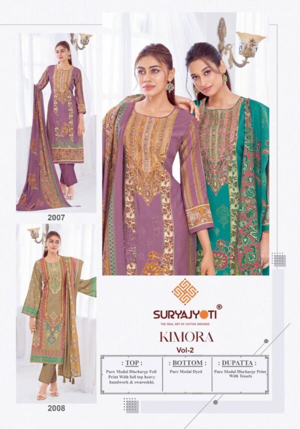 Suryajyoti Kimora Vol 2 Model Printed Dress Material Catalog Wholesale Collection Exporter - Image 10