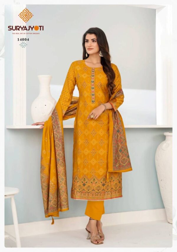 SuryaJyoti Pushpa Vol 14 Modal Printed Dress Material Catalog Wholesale Collection Exporter - Image 3