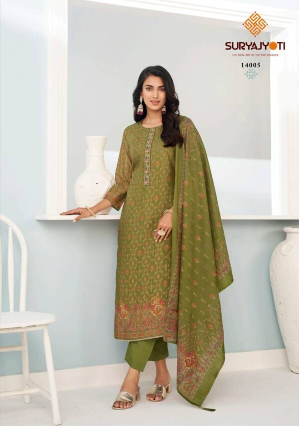 SuryaJyoti Pushpa Vol 14 Modal Printed Dress Material Catalog Wholesale Collection Exporter - Image 5