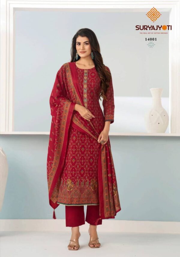 SuryaJyoti Pushpa Vol 14 Modal Printed Dress Material Catalog Wholesale Collection Exporter - Image 2
