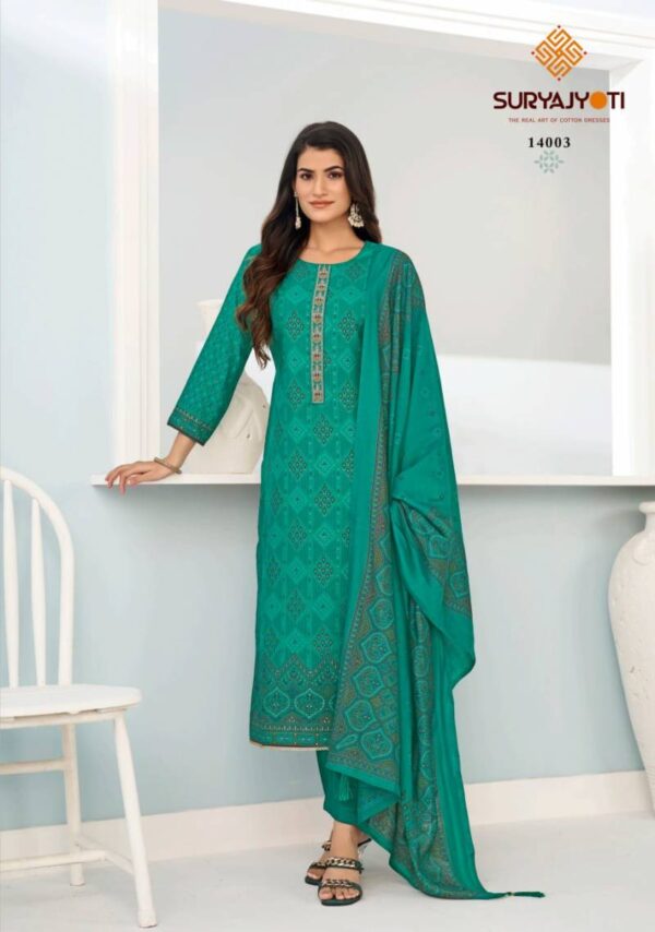 SuryaJyoti Pushpa Vol 14 Modal Printed Dress Material Catalog Wholesale Collection Exporter - Image 9