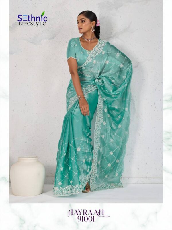 Sethnic Aayraah Burberry Embroidered Saree Catalog Wholesale Collection Exporter - Image 2