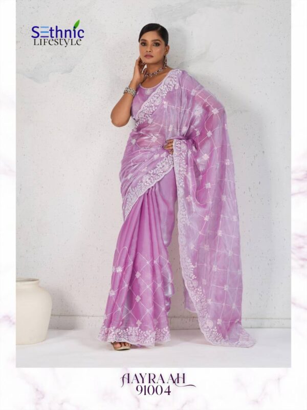 Sethnic Aayraah Burberry Embroidered Saree Catalog Wholesale Collection Exporter - Image 4