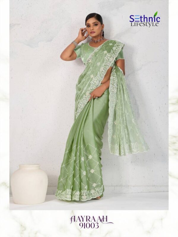 Sethnic Aayraah Burberry Embroidered Saree Catalog Wholesale Collection Exporter - Image 5