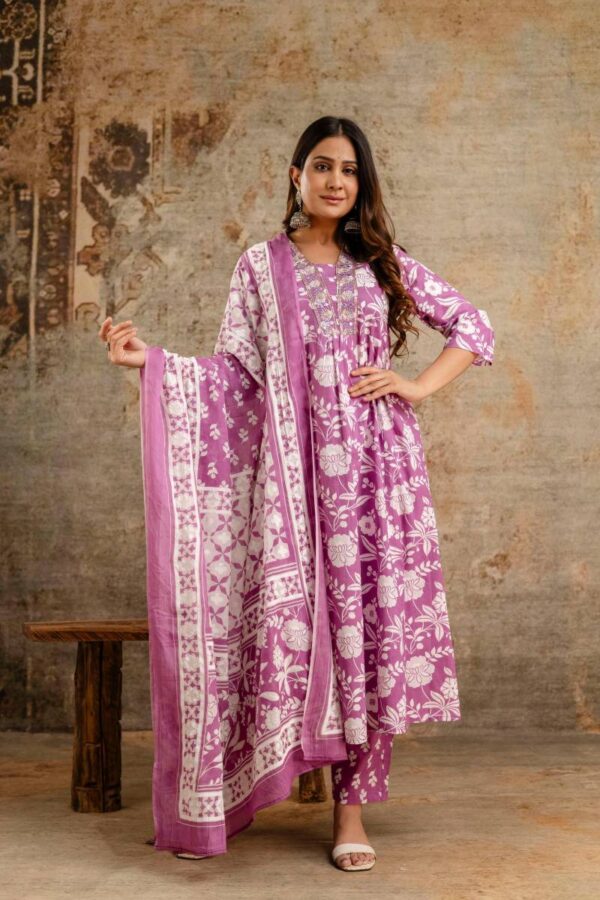 Nityaa F 14 Cotton Printed Kurti Bottom With Dupatta Catalog Wholesale Collection - Image 2