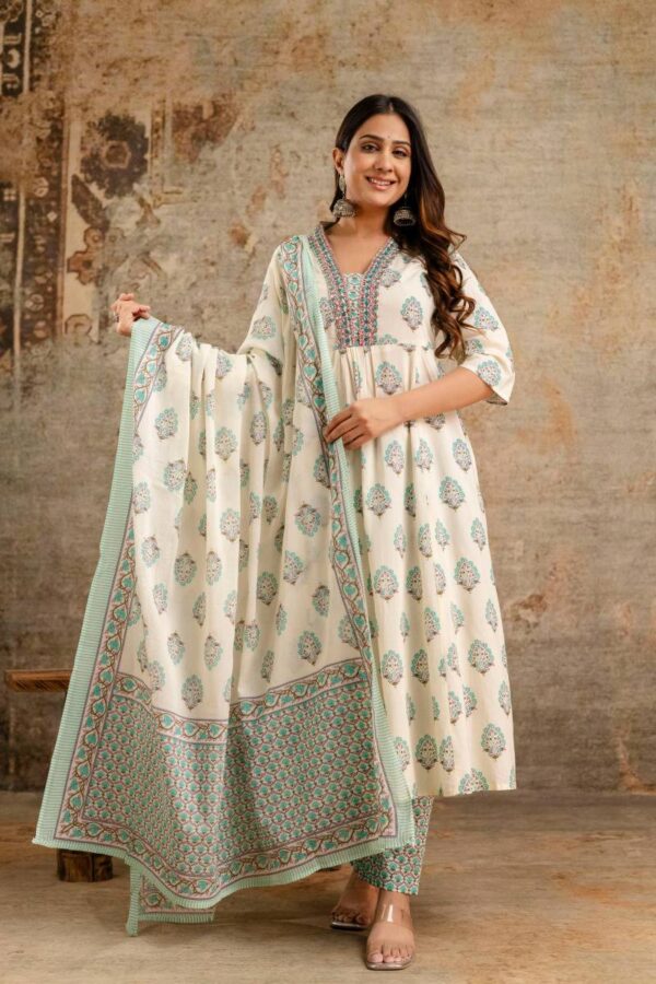 Nityaa F 14 Cotton Printed Kurti Bottom With Dupatta Catalog Wholesale Collection - Image 3