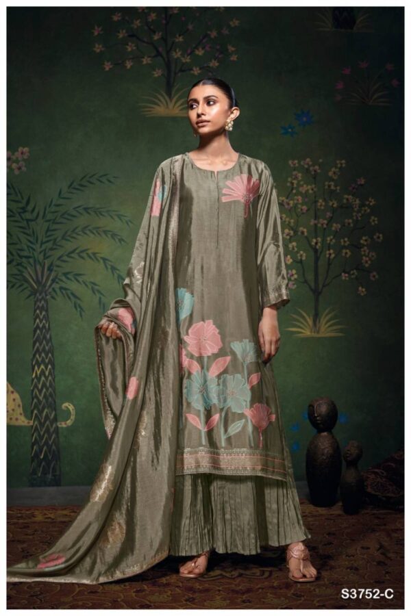Ganga Cressida Viscose Woven Silk Jacquard Salwar Kameez Catalog Wholesale Collection Exporter - Image 4