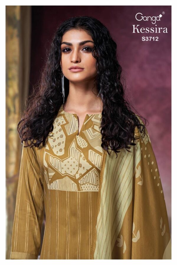 Ganga Kessira Cotton Satin Printed Salwar Kameez Catalog Wholesale Collection Exporter