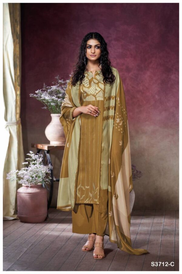 Ganga Kessira Cotton Satin Printed Salwar Kameez Catalog Wholesale Collection Exporter - Image 5