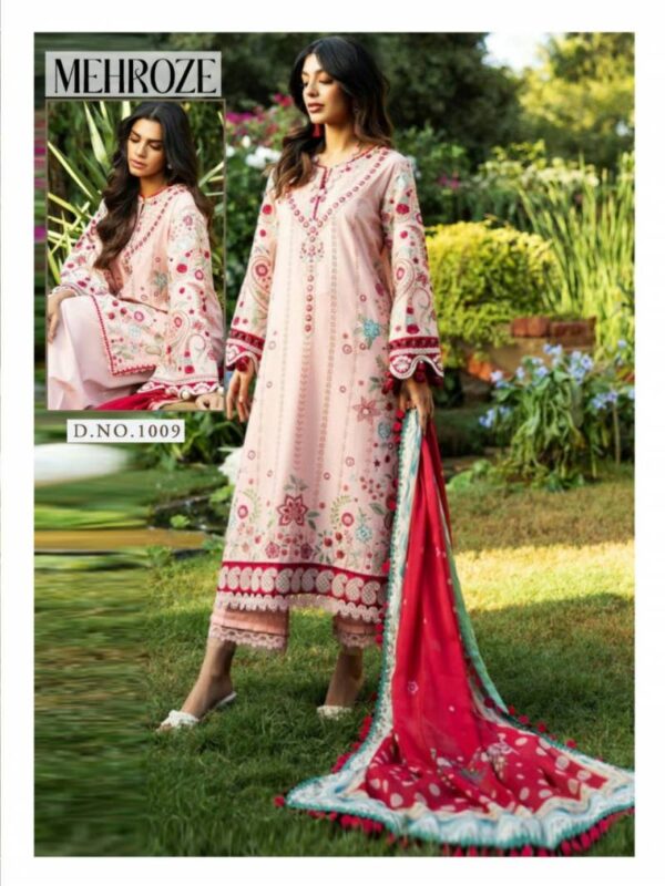 Binilyas Mehroze Vol 1 Karachi Cotton Dress Material Catalog Wholesale Collection Exporter - Image 2