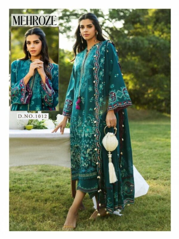 Binilyas Mehroze Vol 1 Karachi Cotton Dress Material Catalog Wholesale Collection Exporter - Image 6