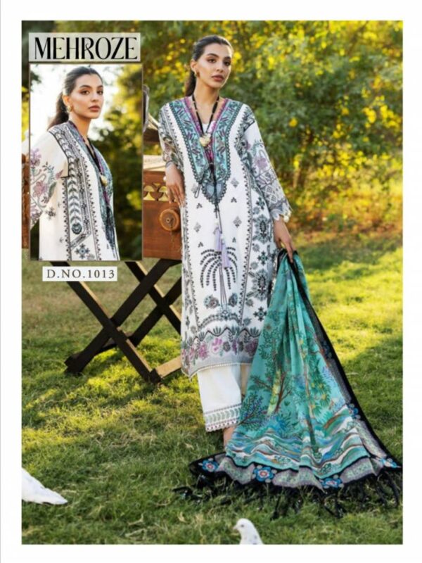 Binilyas Mehroze Vol 1 Karachi Cotton Dress Material Catalog Wholesale Collection Exporter - Image 7