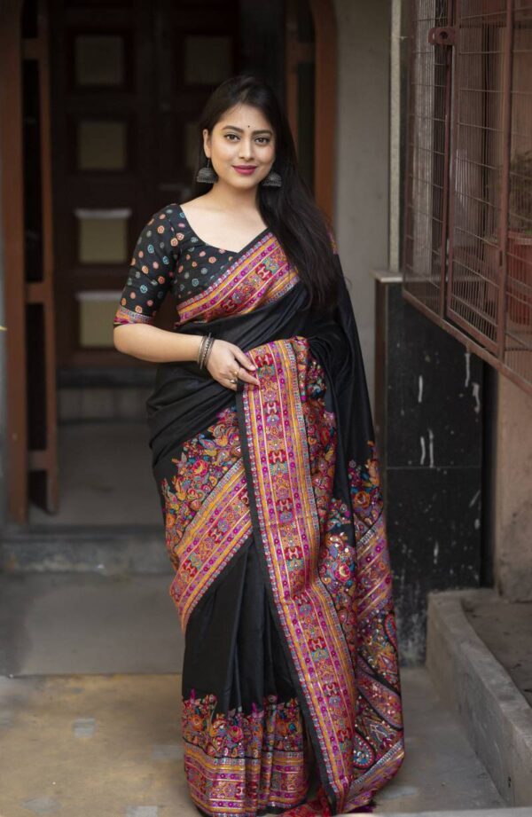Hp Series 007 Kashmiri Cotton Fancy Saree Catalog Wholesale Collection Exporter